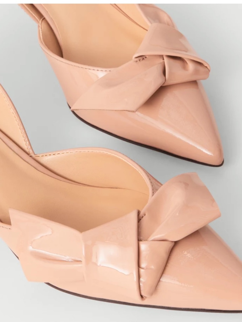 NEW Ann Taylor Bow D'orsay Patent Leather Pumps